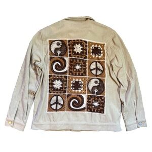 Andthewhy Corduroy Jacket with Crochet Patch